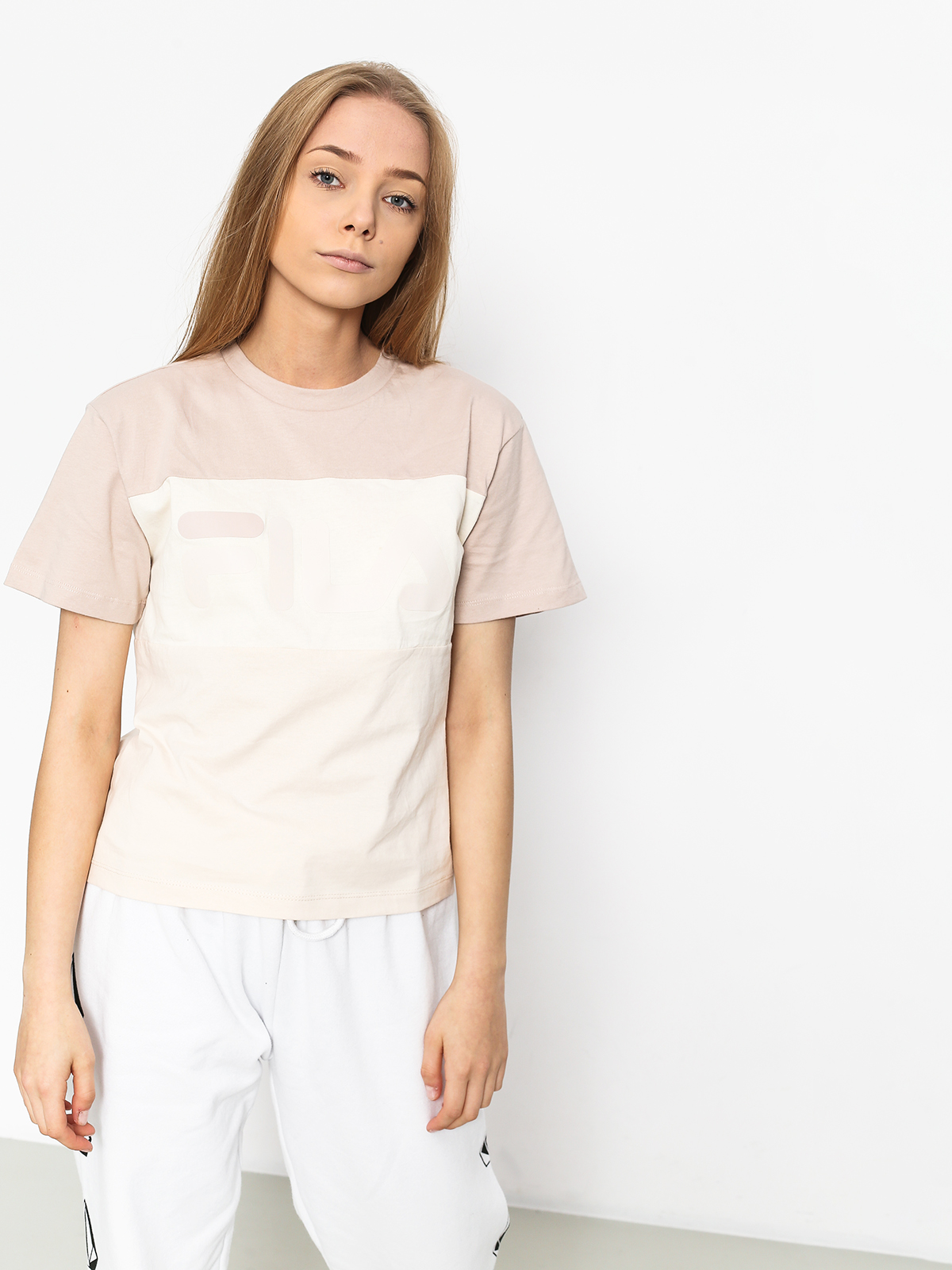T-shirt Fila Allison Wmn (pink tint/eggfrog/mushroom)