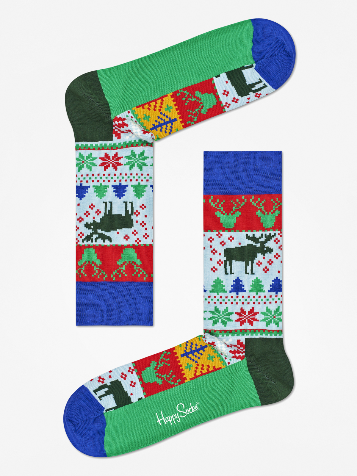 Skarpetki Happy Socks Fair  Isle (blue/green/red/white)