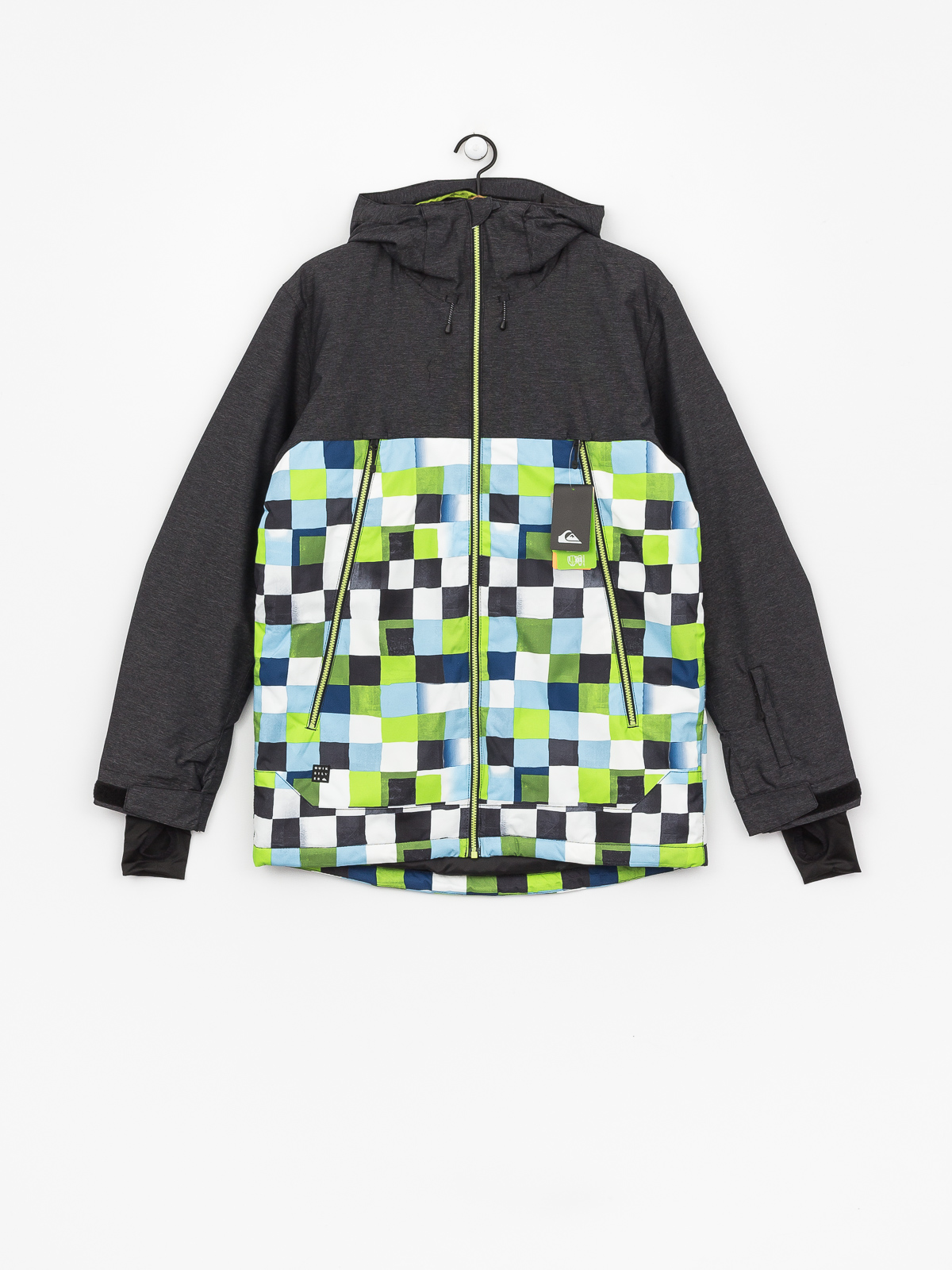 Męska Kurtka snowboardowa Quiksilver Sierra (check atomic green)